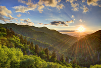 sunset in the Smoky Mountains