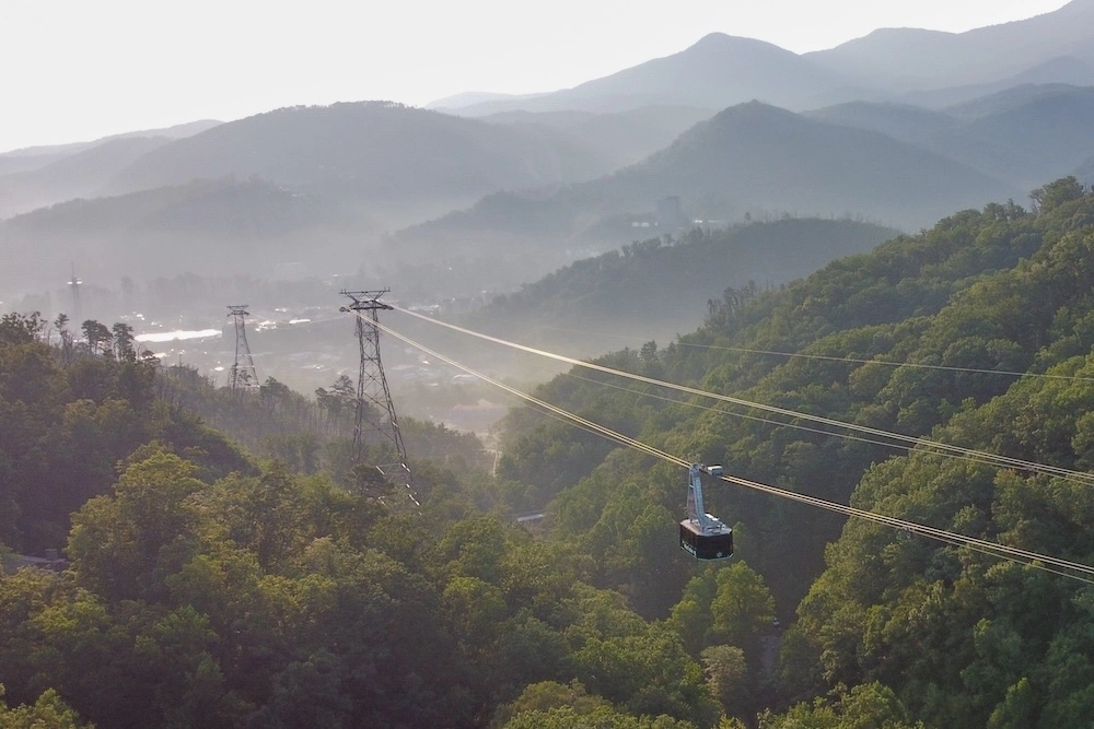 ober mountain tram over trees