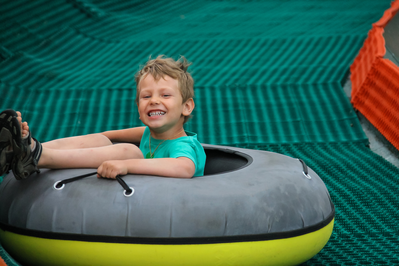 boy in summer tube
