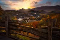 Gatlinburg Scenic Overlook Smoky Mountain sunset