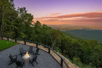 Smoky mountain cabins are great for a Smoky Mountain sunset