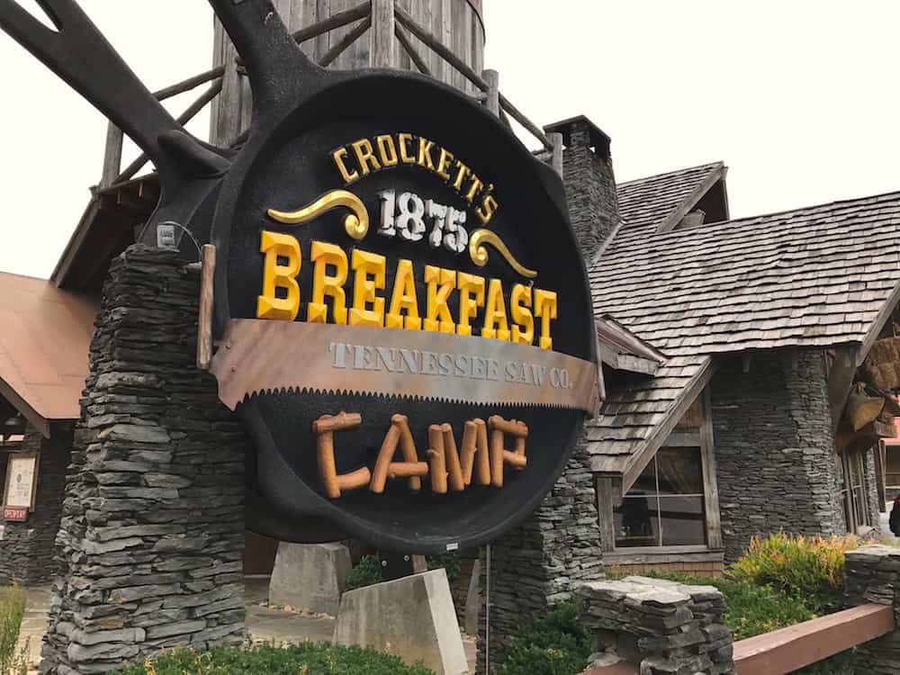Crockett's Breakfast Camp Sign