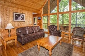 country classics cabin living room