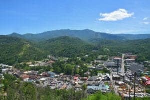 view of downtown gatlinburg from anakeesta