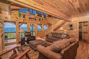 Living Area in Sevierville Cabin